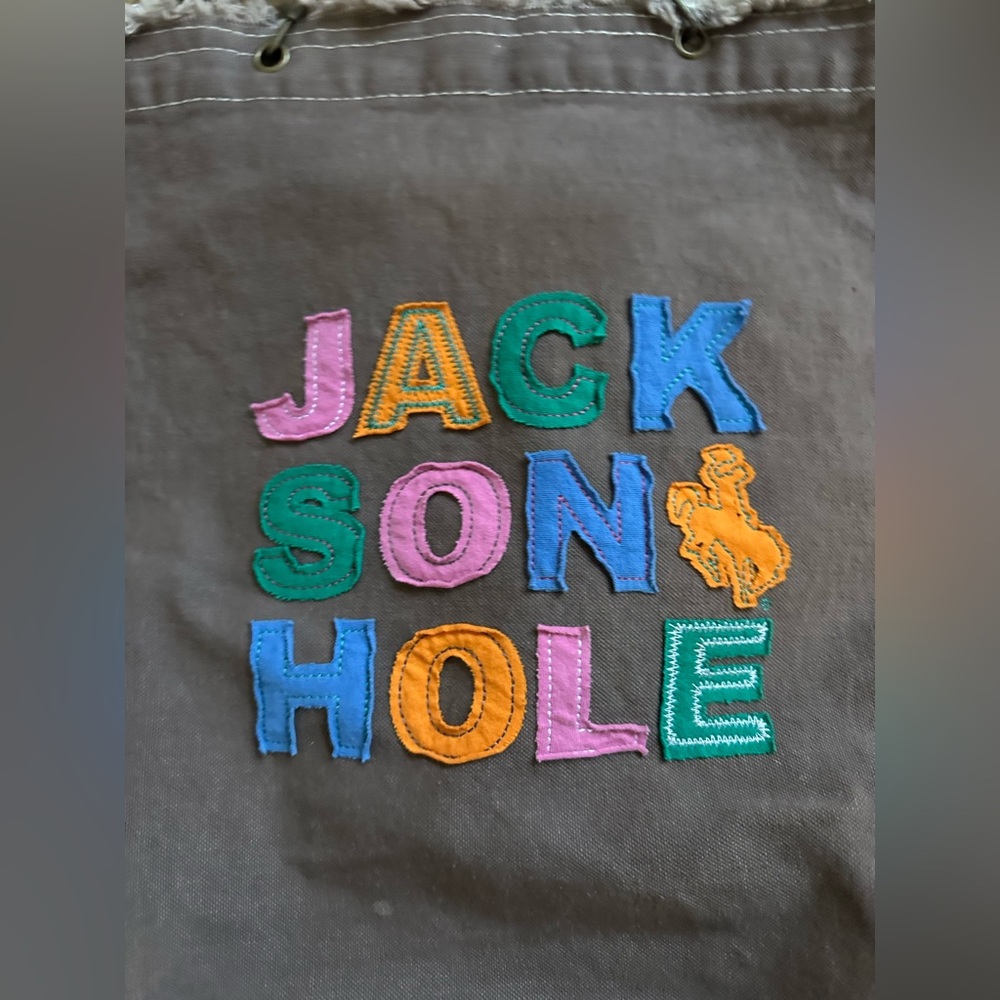 Jackson Hole Patchwork Brown Tote Bag - image 2